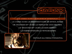 Menu de Da Funk