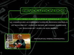 Menu de Revolution 909