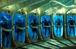 L'quipage dans les cabines  immersion