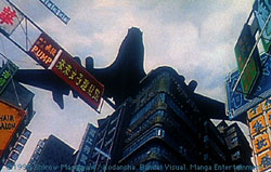 Avion survolant la ville